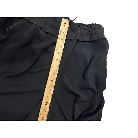 ZARA TRF Crepe Pants Elastic Drawstring Wist Ankle Length Black Pull-On - Picture 8 of 8